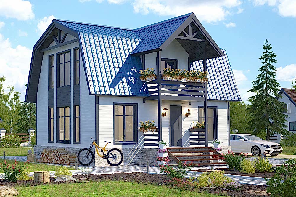 Каталог каркасный дом солнечный ++ 7 х 9 в Алматы | Компания Азбука дома