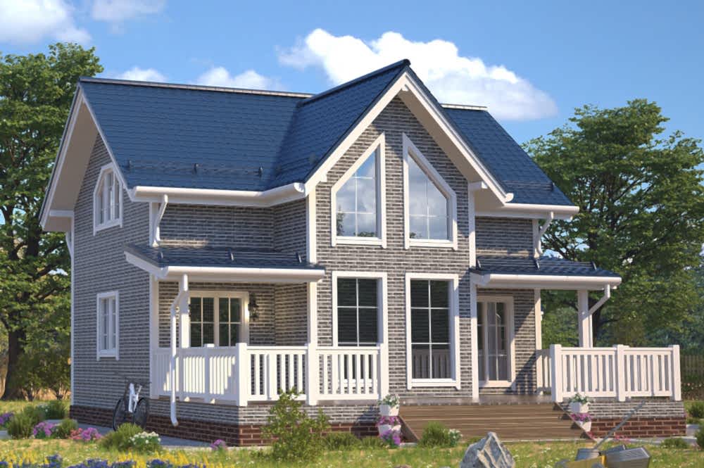 Каталог каркасный дом восход 13 х 7,5 в Алматы | Компания Азбука дома