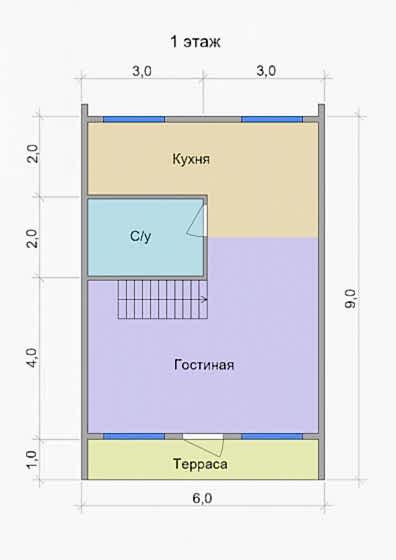 Барн-хаус 6 х 9