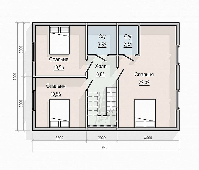 Барн-хаус 7 х 9,5