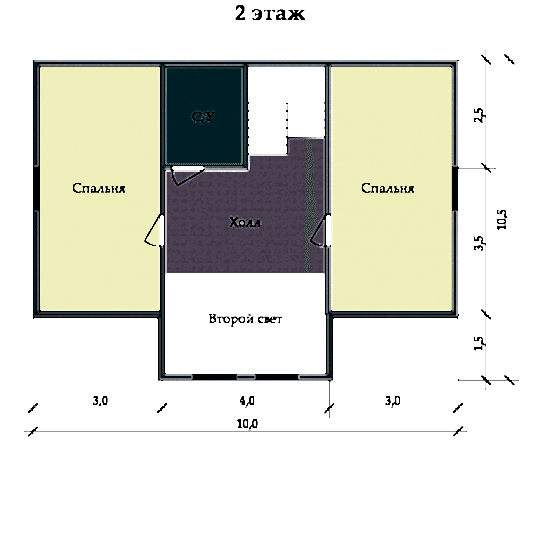 Каркасный дом Восход 11,5 х 10,5