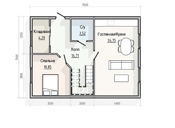 Барн-хаус 7 х 9,5